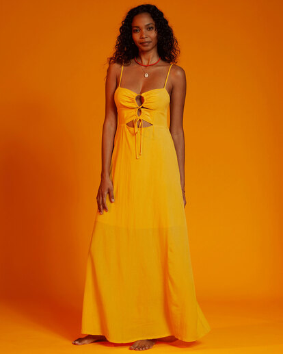 11 It's Now Cool Lima - Maxi-jurk voor Dames Yellow ABJWD00681 Billabong