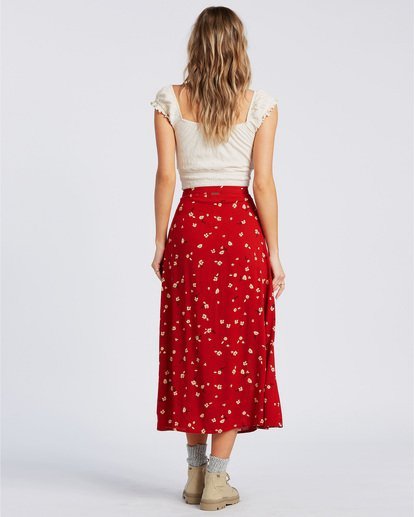 billabong red skirt