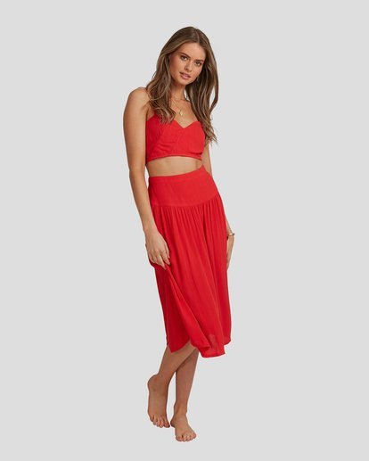 billabong red skirt