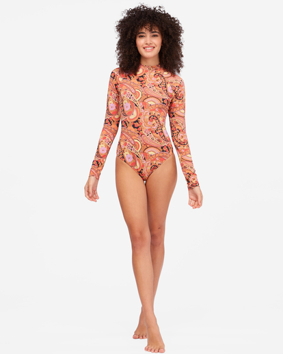 3 Lost In Time Zip Long Sleeve Swimsuit  ABJWR00165 Billabong