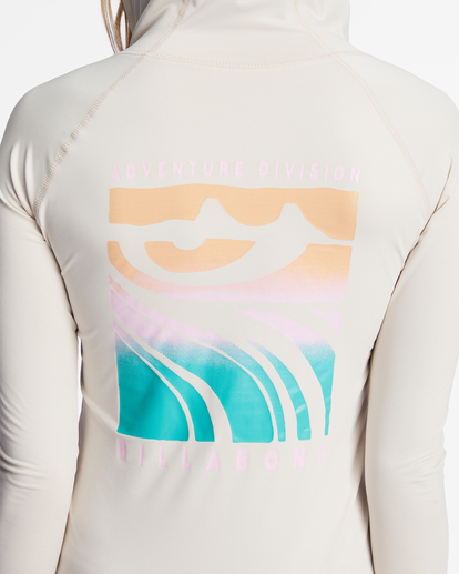 5 A/DIV UPF 50 Long Sleeve Hooded Rashguard White ABJWR00226 Billabong