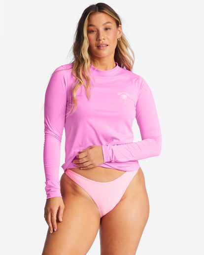 0 Core Long Sleeve UPF 50 Rashguard Pink ABJWR00230 Billabong