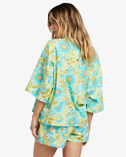 3 All Good Button-Down Top Blue ABJWT00179 Billabong
