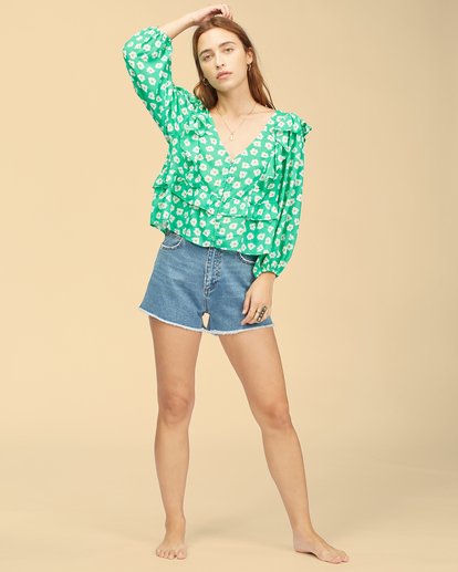 1 Wrangler Romance Me Top Green ABJWT00236 Billabong