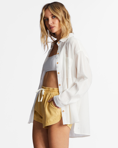 4 In The Tide Long Sleeve Shirt White ABJWT00381 Billabong