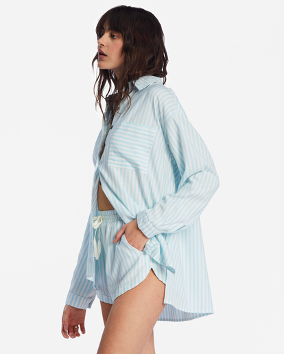 4 In The Tide Road Trippin - Chemise manches longues pour Femme Bleu ABJWT00382 Billabong