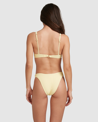 2 Tanlines Paneled Bra Bikini Top Yellow ABJX300476 Billabong