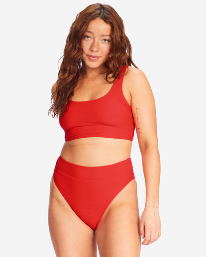 5 Tanlines Longer Tank Bikini Top Red ABJX300586 Billabong