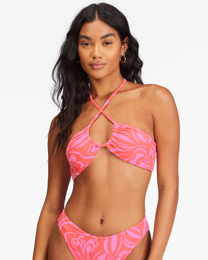 4 She's A Trip Ruched Bandeau Bikini Top  ABJX300692 Billabong