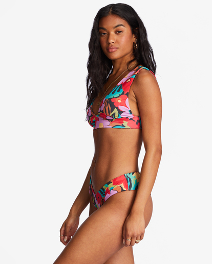 6 Islands Away Rev - Reggiseno bikini reversibile con taglio plunge da Donna Multicolor ABJX300821 Billabong