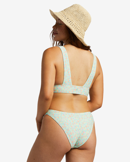 6 I Sea You Tanlines Plunge Bikini Top Green ABJX300824 Billabong