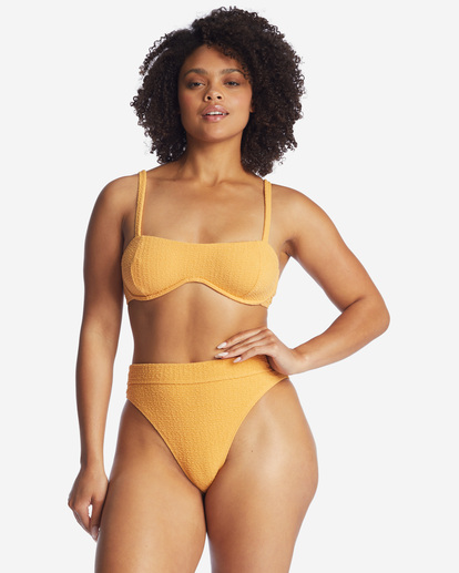 2 So Dazed Maui Rider High-Waisted Bikini Bottoms Yellow ABJX400448 Billabong