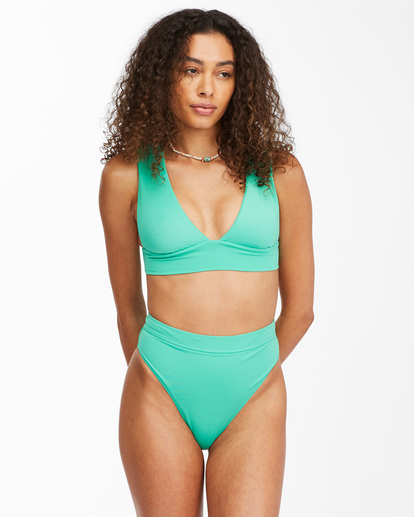 3 Sol Searcher Rise High-Waisted Bikini Bottoms Green ABJX400560 Billabong