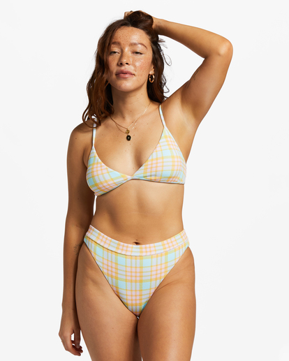 6 Check Please Maya - Mutandina bikini a vita alta da Donna  ABJX400804 Billabong