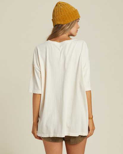 2 Lets Get Lost Oversized Graphic Boyfriend T-Shirt White ABJZT00947 Billabong