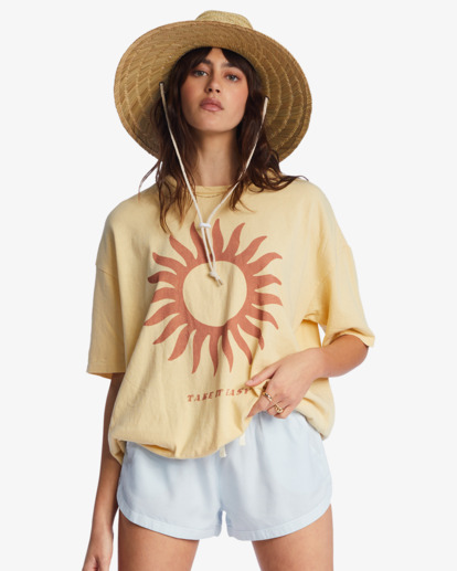 0 Take It Easy Oversized T-Shirt Yellow ABJZT01027 Billabong