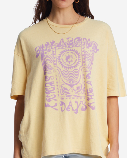3 Future Is Bright Oversized T-Shirt Orange ABJZT01032 Billabong