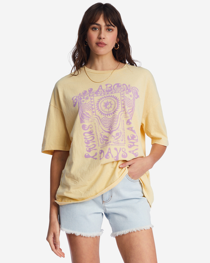0 Future Is Bright Oversized T-Shirt Orange ABJZT01032 Billabong