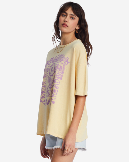 1 Future Is Bright Oversized T-Shirt Orange ABJZT01032 Billabong