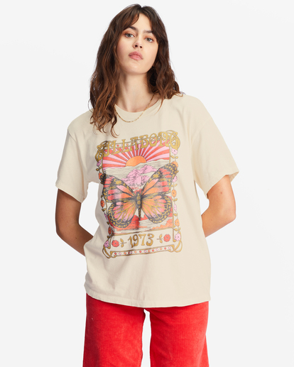 0 Magic Maker Graphic Boyfriend T-Shirt White ABJZT01075 Billabong