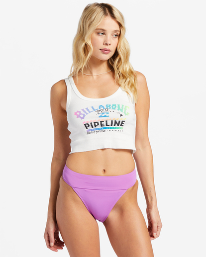 0 Pro Pipeline Cropped Tank Top White ABJZT01241 Billabong