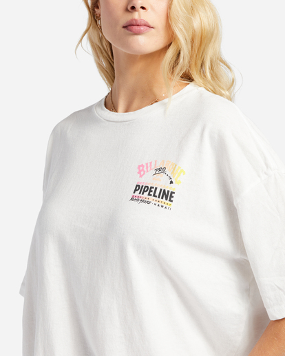 5 Pipeline Poster - T-shirt oversized para Mulher Branco ABJZT01247 Billabong