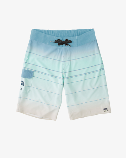 0 Boys' (2-7) All Day Stripe Pro Boardshorts 14" Blue ABTBS00103 Billabong
