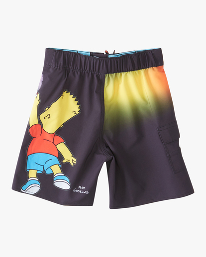 1 Boys' (2-7) The Simpsons El Barto Pro Boardshorts 13" Black ABTBS00129 Billabong