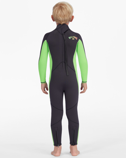 2 Boy's (2-7) 3/2mm Absolute Back Zip Wetsuit Green ABTW100103 Billabong