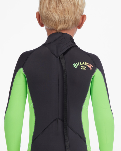 3 Boy's (2-7) 3/2mm Absolute Back Zip Wetsuit Green ABTW100103 Billabong