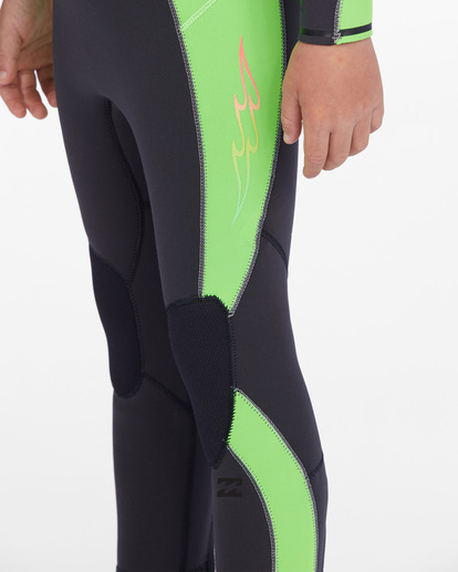 5 Boy's (2-7) 3/2mm Absolute Back Zip Wetsuit Green ABTW100103 Billabong