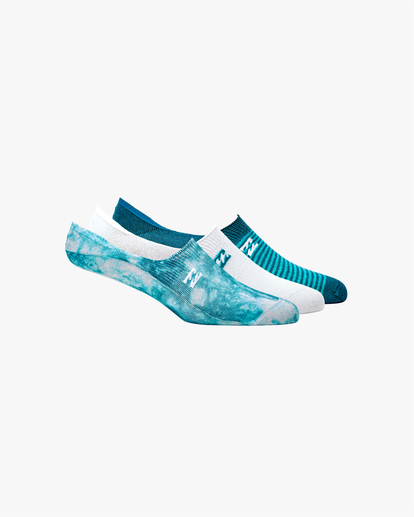 0 All Day Tie-Dye No-Show Socks Green ABYAA00170 Billabong