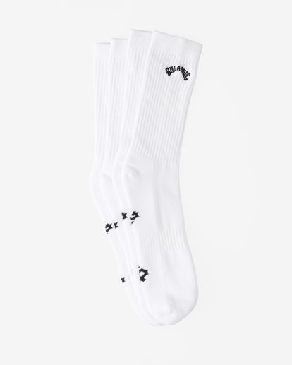 1 2-Pack Core Crew Socks White ABYAA00172 Billabong