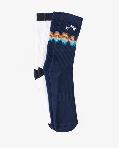 1 2-Pack Tie-Dye Crew Socks Blue ABYAA00174 Billabong
