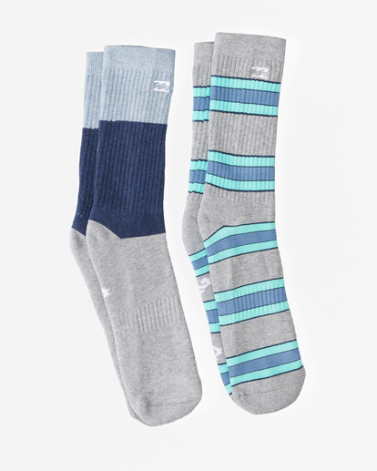 2-Pack Stripe Crew Socks | Billabong