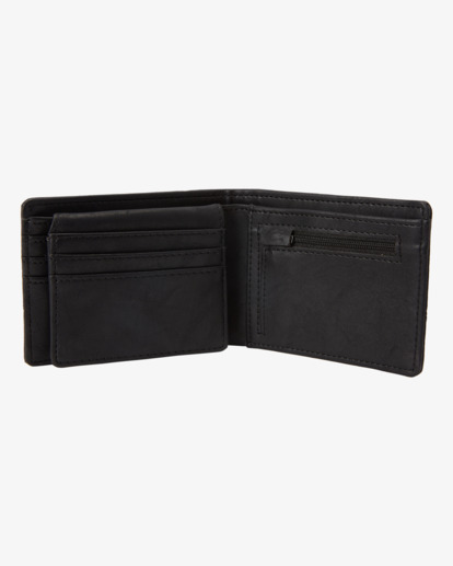 1 Dimension Faux Leather Bi-Fold Wallet Black ABYAA00224 Billabong