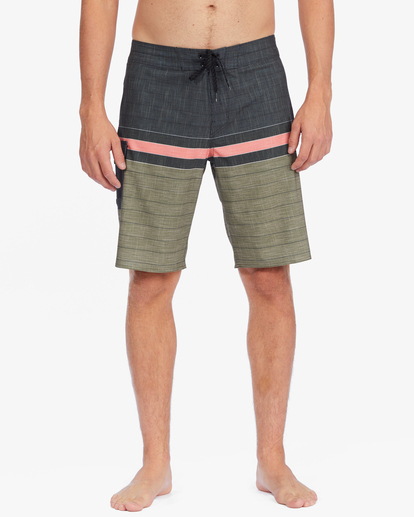 2 All Day Heather Stripe Pro Boardshorts 20" Green ABYBS00112 Billabong