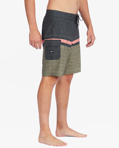 4 All Day Heather Stripe Pro Boardshorts 20" Green ABYBS00112 Billabong