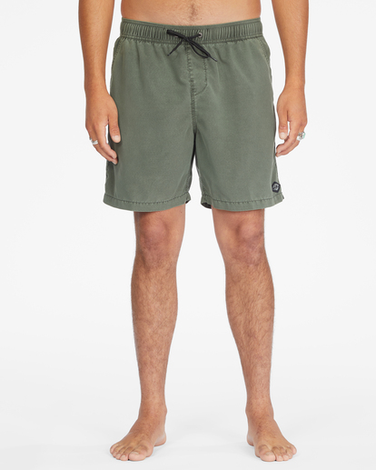 2 All Day Overdyed Layback Boardshorts 17" Green ABYBS00134 Billabong