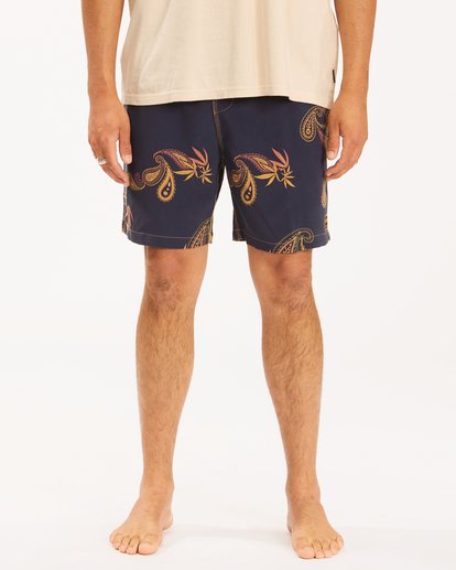 3 Wrangler Hazy Paisley Layback Boardshorts 17"  ABYBS00197 Billabong