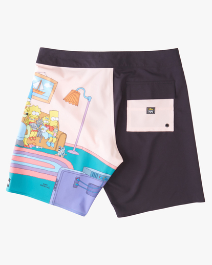 1 The Simpsons Family Couch Pro Boardshorts 19" Black ABYBS00292 Billabong