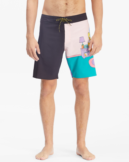 2 The Simpsons Family Couch Pro Boardshorts 19" Black ABYBS00292 Billabong