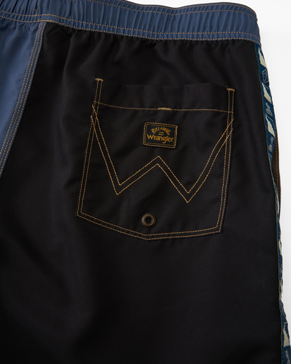 5 Wrangler Sacred Sands Layback Boardshorts 18" Blue ABYBS00317 Billabong