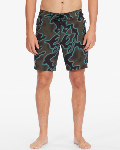 2 A/Div Surftrek CiCLO® Lo Tide Boardshorts 18.5" Green ABYBS00346 Billabong