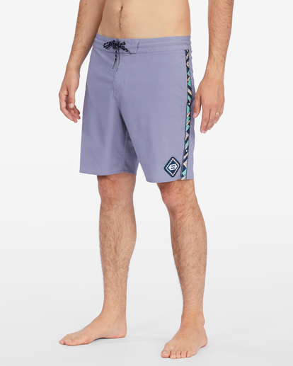 3 D Bah Lo Tide Boardshorts 18" Purple ABYBS00347 Billabong