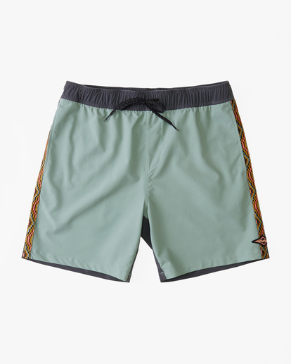 0 All Day Pigment Layback Boardshorts 17" Green ABYBS00362 Billabong