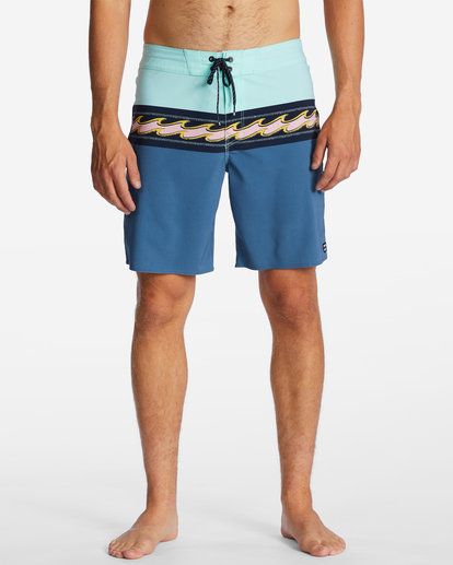 2 Momentum Pro Performance 19" Boardshorts Blue ABYBS00391 Billabong