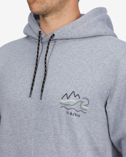 4 A/Div Compass Pullover Hoodie Grey ABYFT00222 Billabong