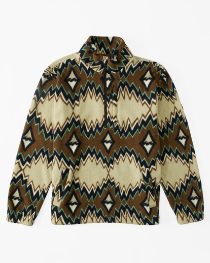 5 A/Div Boundary Half-Zip Mock Neck Pullover Brown ABYFT00231 Billabong