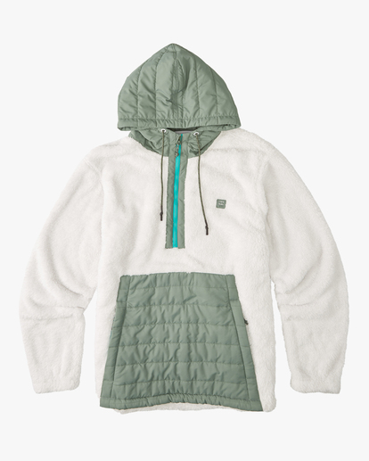 8 A/Div Badger Hooded Half-Zip Pullover Grey ABYFT00309 Billabong